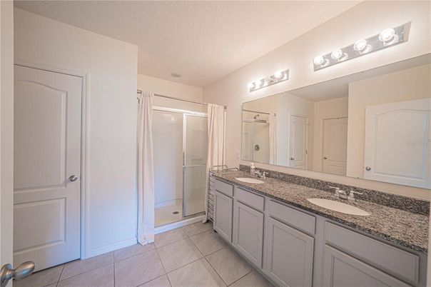 Bathroom, Dual Sink Vanities, Glass Shower, Interior