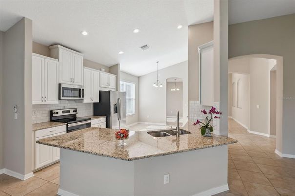 Interior, Kitchen, Pendant Lights, Recessed Lighting, Stainless Steel Appliances