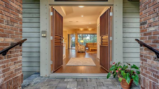 Interior, Recessed Lighting, Stone Walls, Wood Texture Flooring