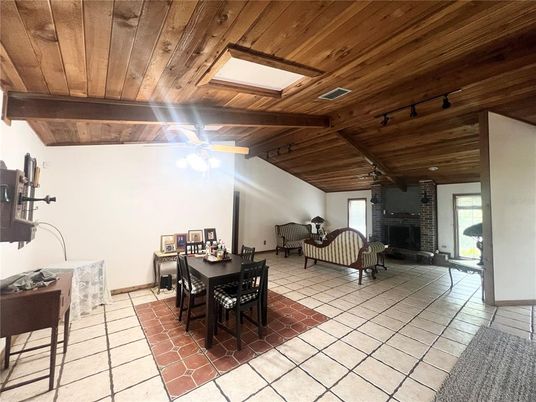 Dining room, Fireplace, Interior, Wooden Beams, Wooden Ceilings