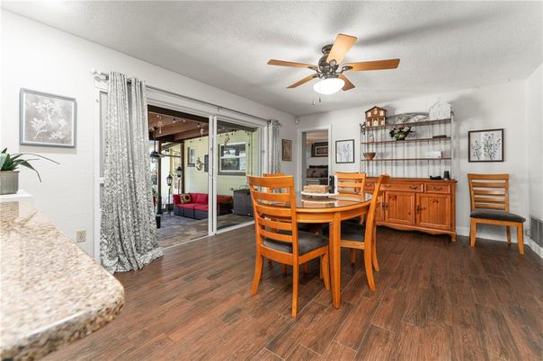 Dining room, Interior, Wood Texture Flooring