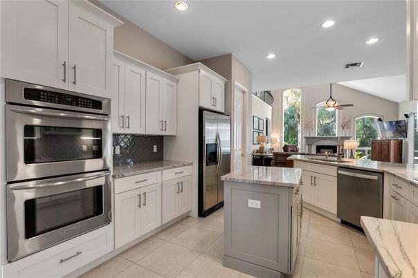 Interior, Kitchen, Pendant Lights, Recessed Lighting, Stainless Steel Appliances
