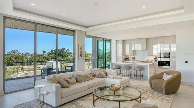 Interior, Kitchen, Living room, Recessed Lighting