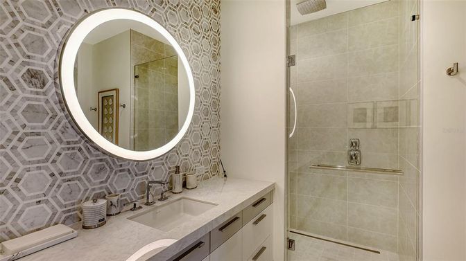 Bathroom, Glass Shower, Interior