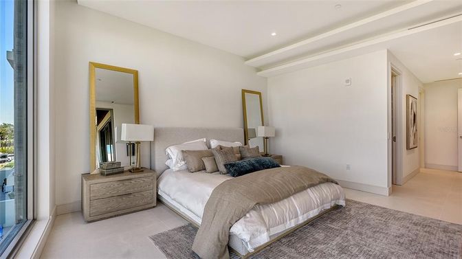 Bedroom, Interior, Recessed Lighting