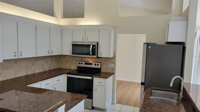 Interior, Kitchen, Wood Texture Flooring