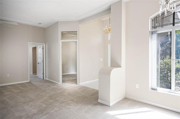 Chandelier, Empty room, Interior