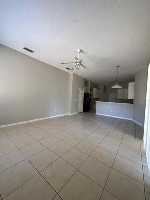 Empty room, Interior, Kitchen, Pendant Lights