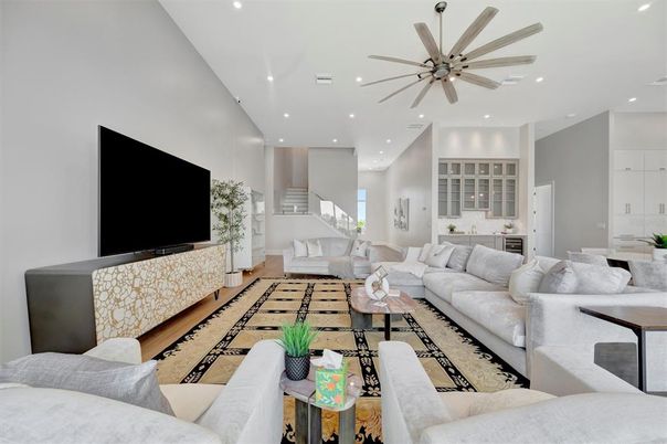 Interior, Living room, Recessed Lighting