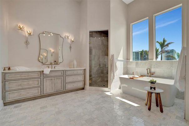 Bathroom, Dual Sink Vanities, Free Standing Baths, Interior