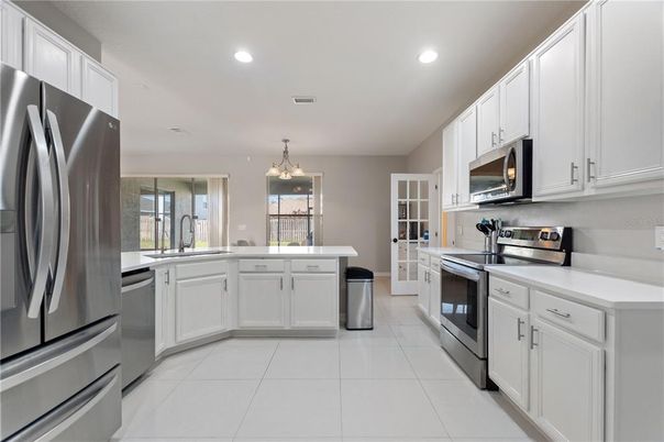 Interior, Kitchen, Recessed Lighting, Stainless Steel Appliances