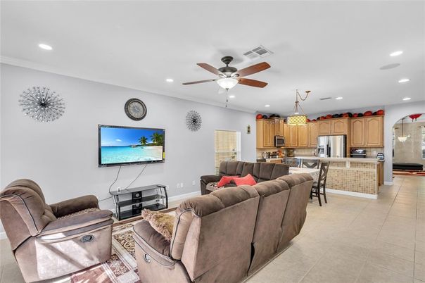 Interior, Kitchen, Living room, Recessed Lighting, Stainless Steel Appliances