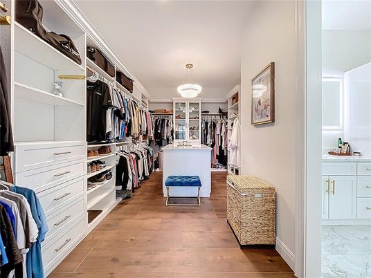 Chandelier, Interior, Marble, Walk-in Closets, Wood Texture Flooring