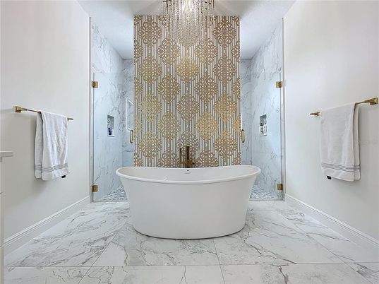Bathroom, Free Standing Baths, Interior, Marble, Marble Walls
