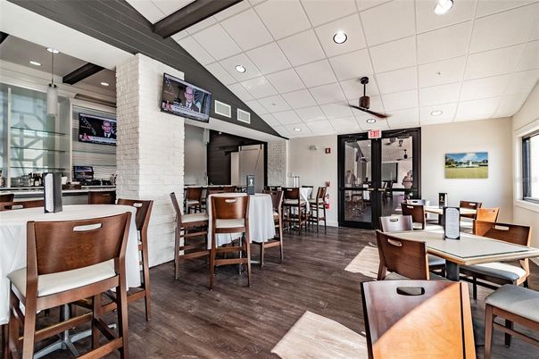 Dining room, Interior, Recessed Lighting, Stone Walls, Wooden Beams, Wood Texture Flooring