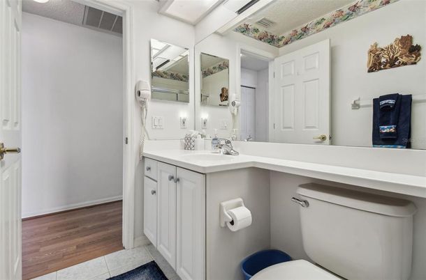 Bathroom, Dual Sink Vanities, Interior, Wood Texture Flooring