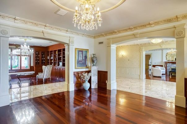 Chandelier, Interior, Marble, Wood Texture Flooring
