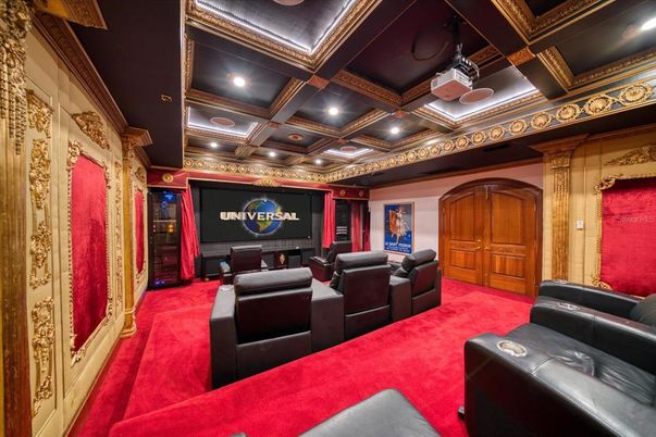 Home Theatre Room, Interior, Projection Screen, Recessed Lighting, Theatre Room