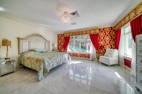 Bedroom, Chandelier, Interior