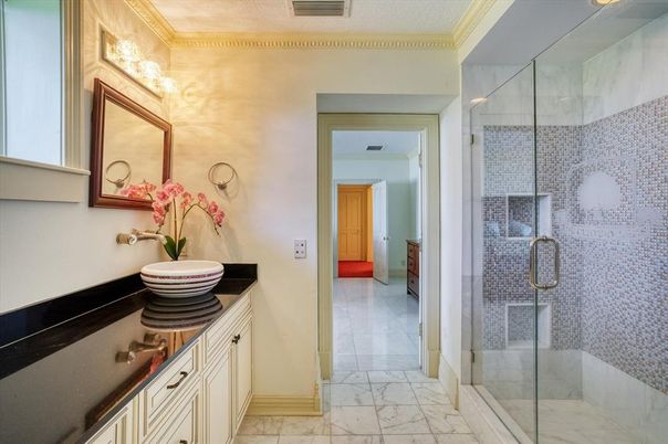 Bathroom, Glass Shower, Interior, Marble