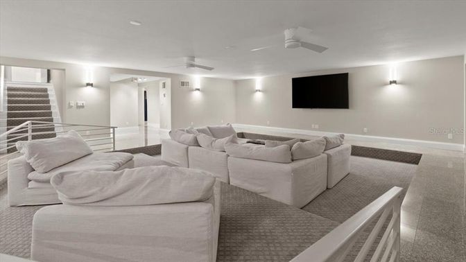 Interior, Living room, Recessed Lighting