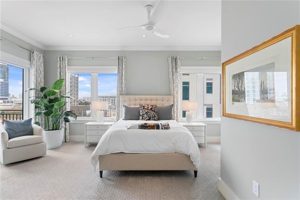 Bedroom, Interior, Recessed Lighting