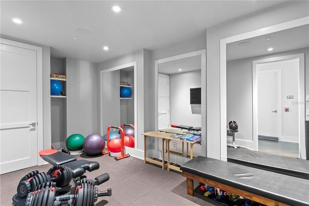 Fitness Equipment, Interior, Recessed Lighting