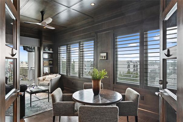 Interior, Living room, Recessed Lighting, Wood Texture Flooring, Wooden Walls