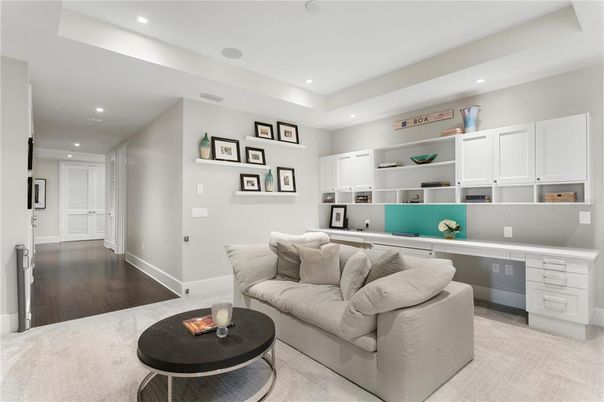 Interior, Kitchen, Living room, Recessed Lighting, Wood Texture Flooring