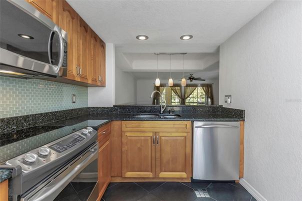 Interior, Kitchen, Pendant Lights, Recessed Lighting, Stainless Steel Appliances