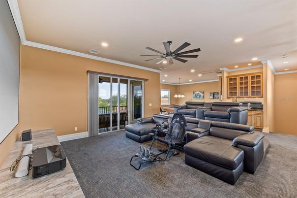 Home Theatre Room, Interior, Projection Screen, Recessed Lighting, Theatre Room