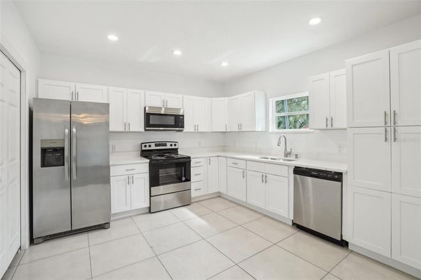 Interior, Kitchen, Recessed Lighting, Stainless Steel Appliances