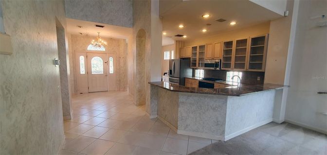 Chandelier, Interior, Kitchen, Recessed Lighting