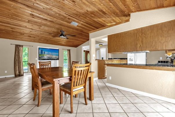 Dining room, Interior, Kitchen, Wooden Ceilings
