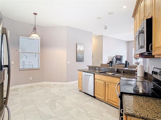 Interior, Kitchen, Pendant Lights, Recessed Lighting, Stainless Steel Appliances