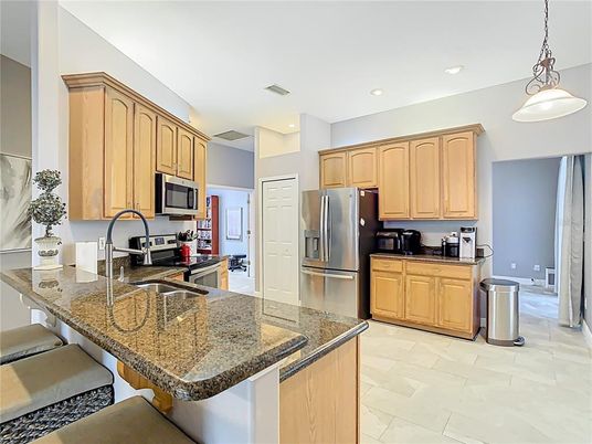 Interior, Kitchen, Pendant Lights, Recessed Lighting, Stainless Steel Appliances