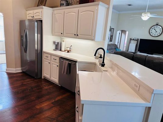 Interior, Kitchen, Wood Texture Flooring