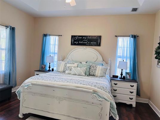 Bedroom, Interior, Wood Texture Flooring