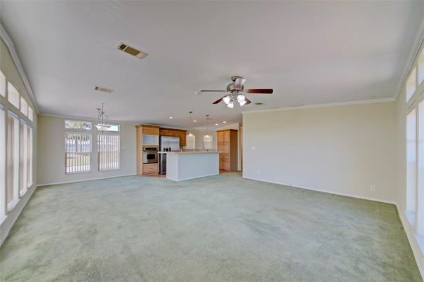 Empty room, Interior, Kitchen, Pendant Lights, Recessed Lighting