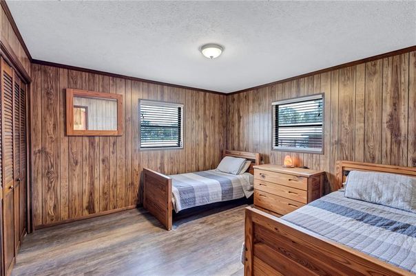Bedroom, Interior, Wood Texture Flooring, Wooden Walls