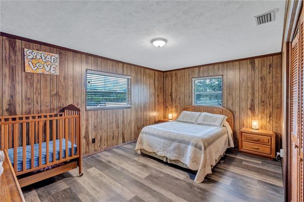 Bedroom, Interior, Wood Texture Flooring, Wooden Walls