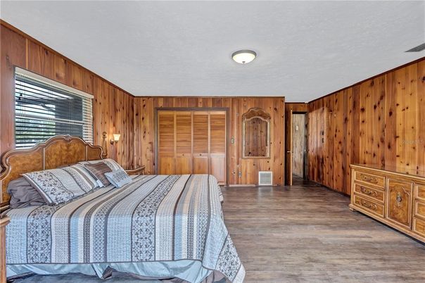 Bedroom, Interior, Wood Texture Flooring, Wooden Walls