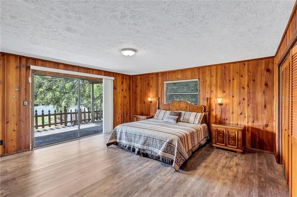 Bedroom, Interior, Wood Texture Flooring, Wooden Walls