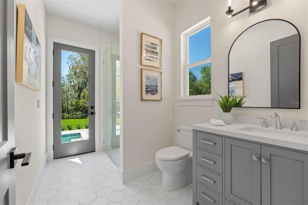 Bathroom, Glass Shower, Interior