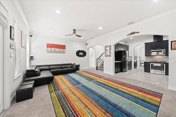 Interior, Kitchen, Living room, Recessed Lighting, Stainless Steel Appliances