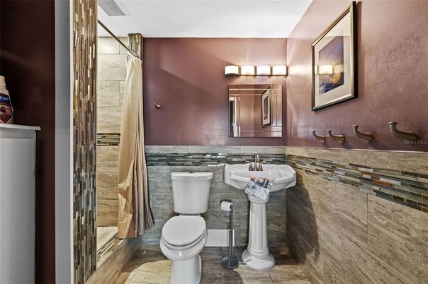 Bathroom, Interior, Wood Texture Flooring