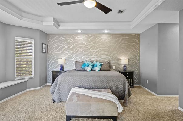 Bedroom, Interior, Recessed Lighting
