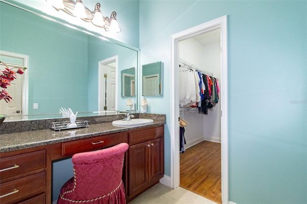 Bathroom, Dual Sink Vanities, Interior, Wood Texture Flooring