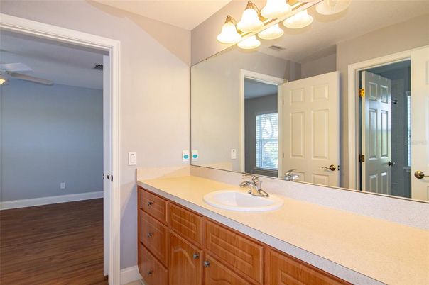 Bathroom, Dual Sink Vanities, Interior, Wood Texture Flooring