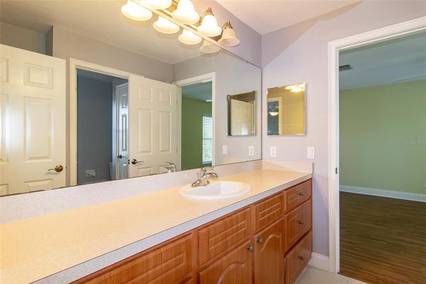 Bathroom, Dual Sink Vanities, Interior, Wood Texture Flooring